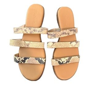 NWT MADEWELL BROWN CROC SANDALS